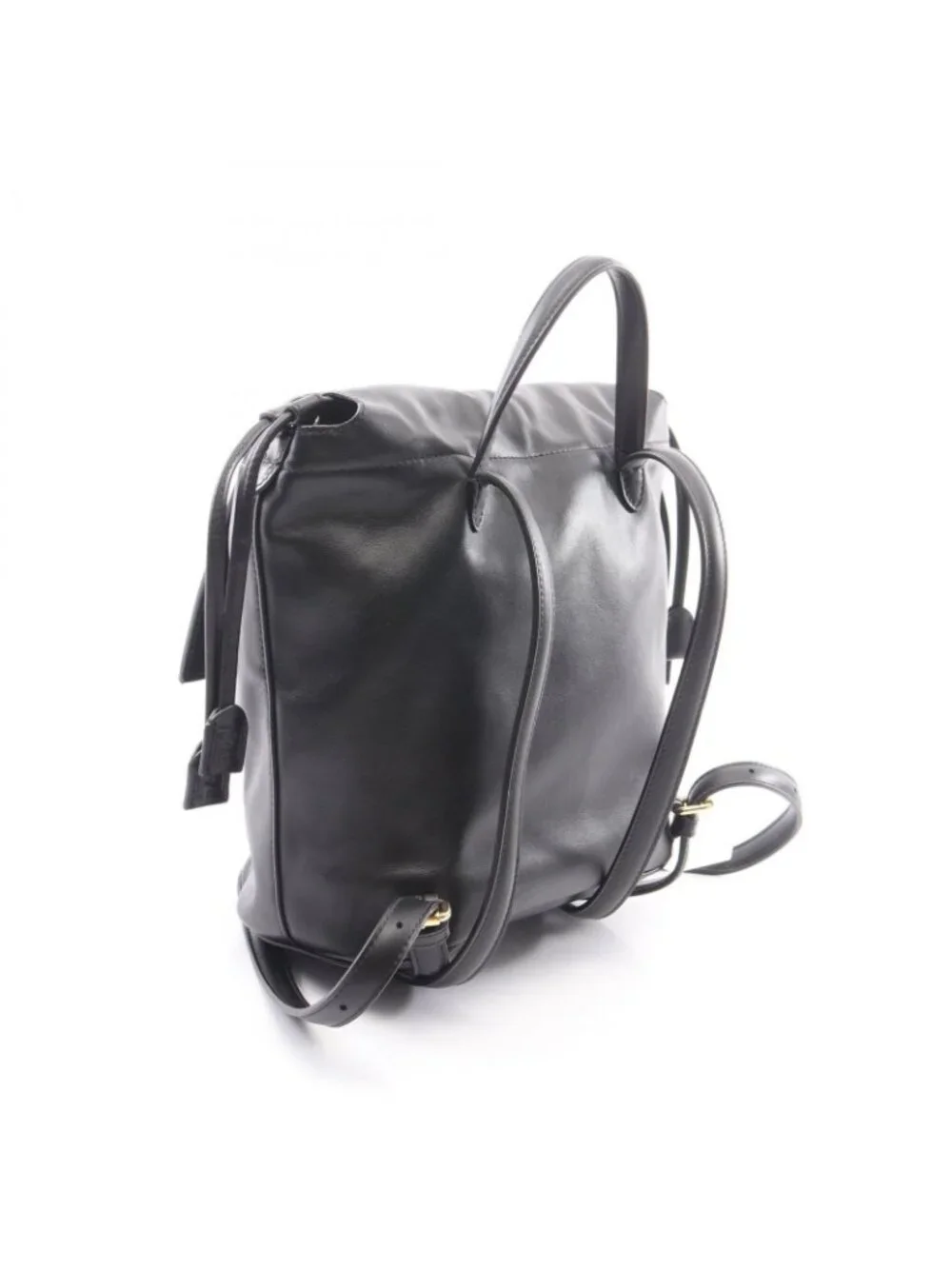 Fendi Backpack FF Logo Black Leather
